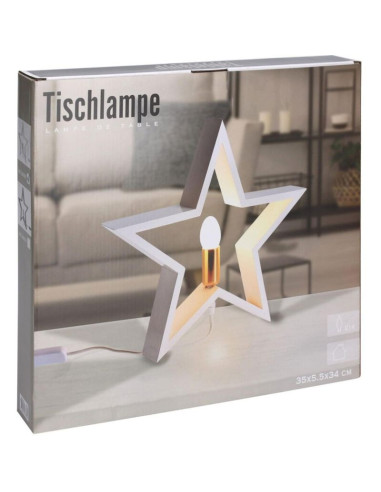 Gwiazda dekoracyjna z podświetleniem led 35cm biała