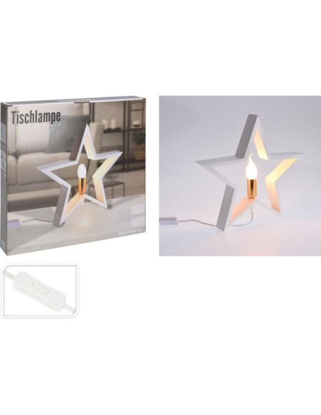 Gwiazda dekoracyjna z podświetleniem led 35cm biała