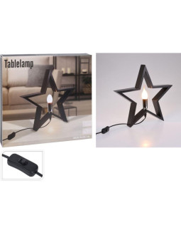 Gwiazda dekoracyjna z podświetleniem led 35cm czarna 2