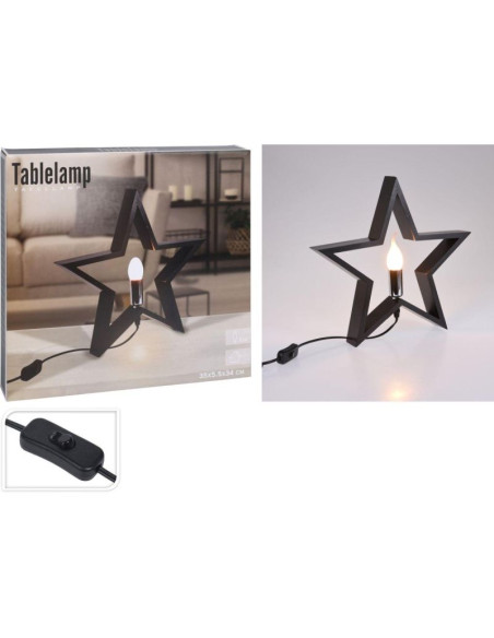 Gwiazda dekoracyjna z podświetleniem led 35cm czarna