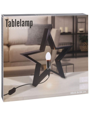 Gwiazda dekoracyjna z podświetleniem led 35cm czarna