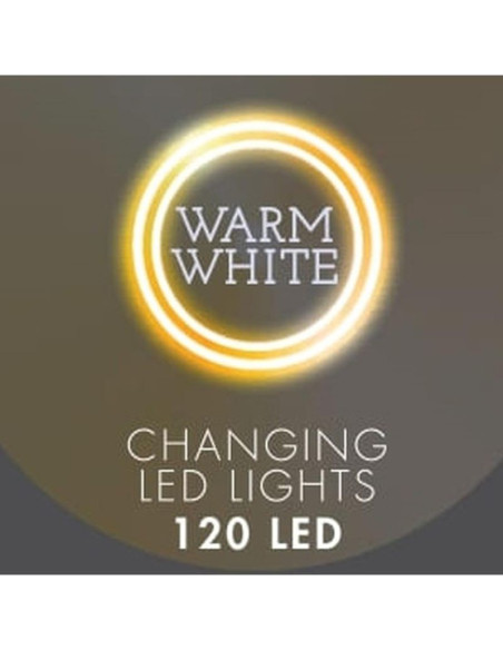 Lampki choinkowe kurtyna świetlna zew/wew 120 led 300x60cm z pilotem ciepły biały