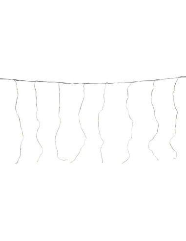 Lampki choinkowe kurtyna świetlna zew/wew 120 led 300x60cm z pilotem ciepły biały