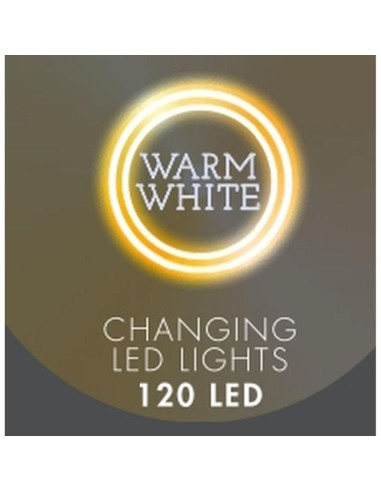 Lampki choinkowe kurtyna świetlna zew/wew 120 led 300x60cm z pilotem ciepły biały