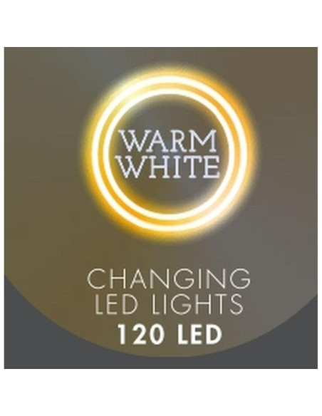 Lampki choinkowe kurtyna świetlna zew/wew 120 led 300x60cm z pilotem ciepły biały