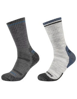 Skechers 2ppk men trail wool socks sk41104-9300 szare 39-42