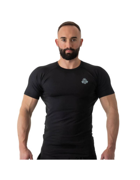 Rashguard krótki rękaw czarny blackrs - s