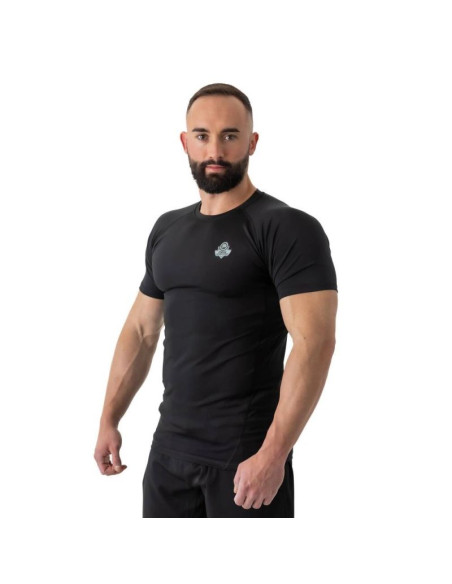 Rashguard krótki rękaw czarny blackrs - s