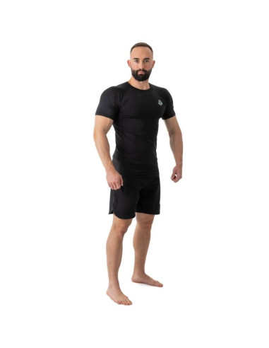 Rashguard krótki rękaw czarny blackrs - s