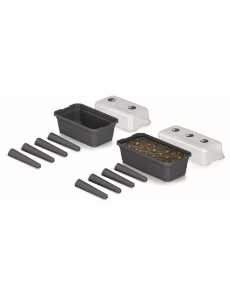 Szklarnia stojąca rozsadnik respana set ecoline 59,6x36,8x75,3cm antracyt