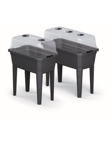 Szklarnia stojąca rozsadnik respana set ecoline 59,6x36,8x75,3cm antracyt