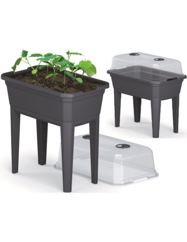 Szklarnia stojąca rozsadnik respana set ecoline 59,6x36,8x75,3cm antracyt