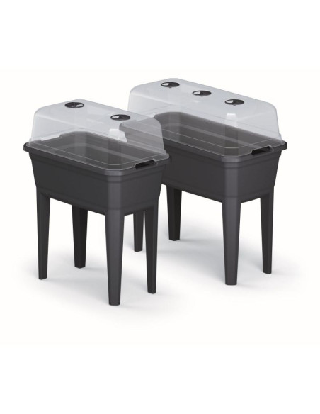 Szklarnia stojąca rozsadnik respana set ecoline 59,6x36,8x75,3cm antracyt