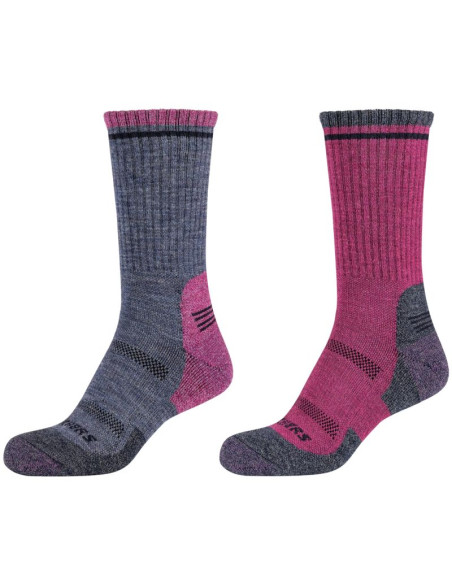 Skechers 2ppk women trail wool socks sk41105-5700 różowe 35-38
