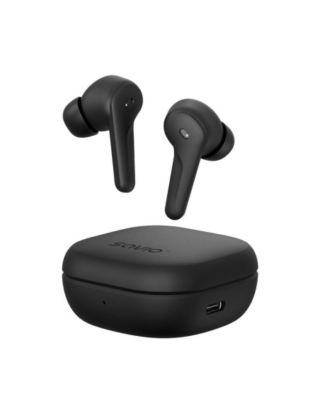Savio słuchawki bezprzewodowe bluetooth 5.3 z mikrofonem, anc, enc, qc tws-12
