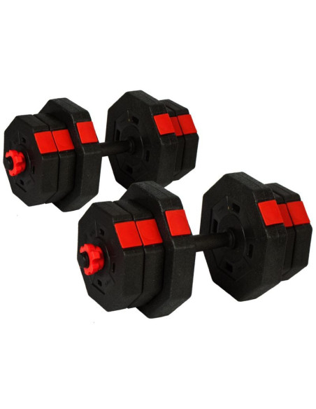 Regulowane hantle treningowe 2x10kg z funkcją sztangi enero fit