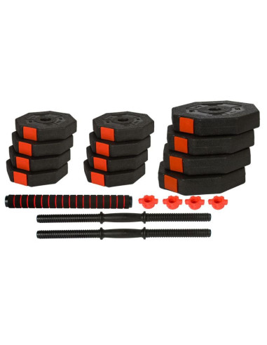 Regulowane hantle treningowe 2x10kg z funkcją sztangi enero fit