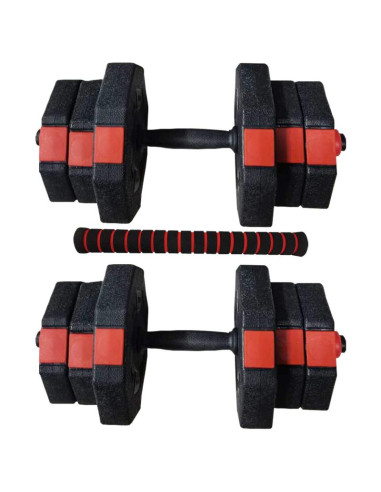 Regulowane hantle treningowe 2x10kg z funkcją sztangi enero fit