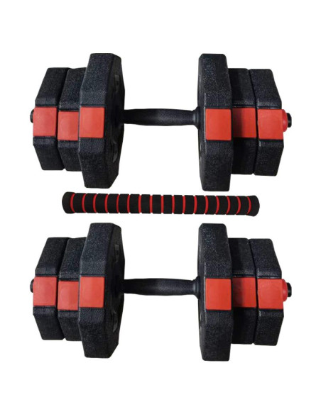 Regulowane hantle treningowe 2x10kg z funkcją sztangi enero fit