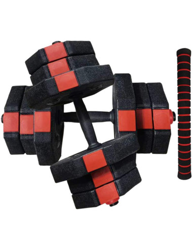 Regulowane hantle treningowe 2x10kg z funkcją sztangi enero fit