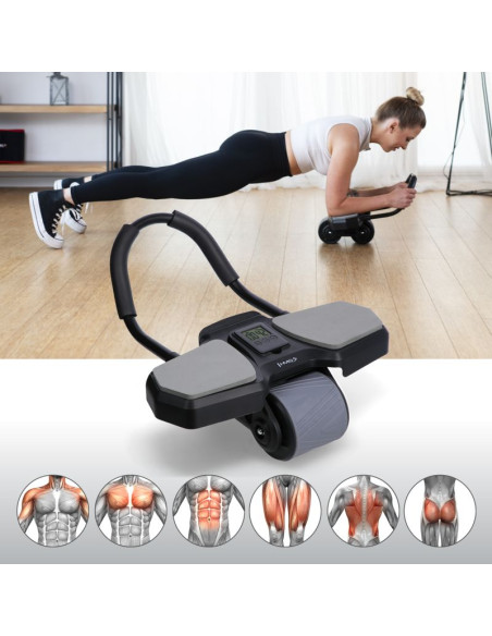 Ka10 black kółko abs automatyczne koło do ćwiczeń mięśni brzucha z podparciem