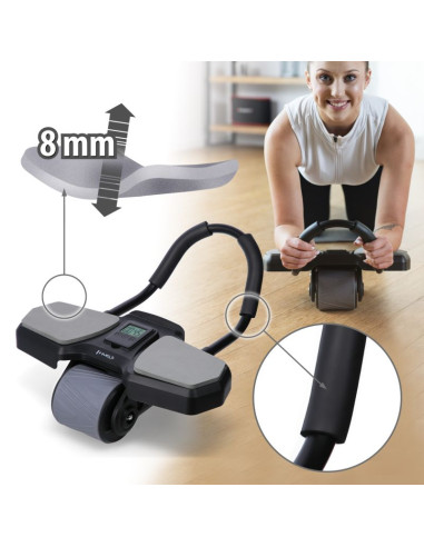 Ka10 black kółko abs automatyczne koło do ćwiczeń mięśni brzucha z podparciem