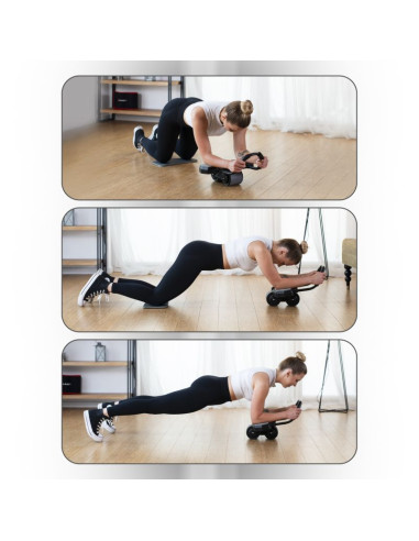 Ka10 black kółko abs automatyczne koło do ćwiczeń mięśni brzucha z podparciem