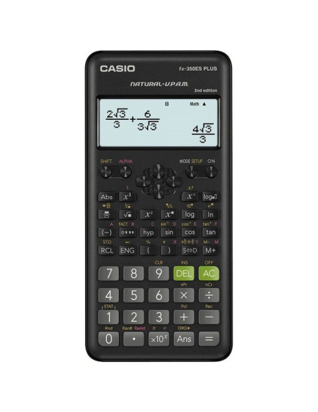 Casio kalkulator naukowy fx-350esplus-2 czarny, 12 cyfrowy wyświetlacz