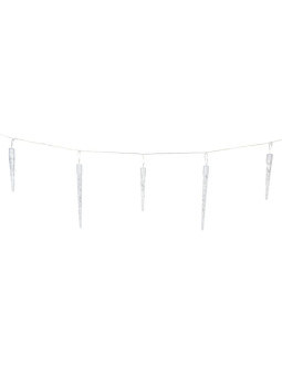 Lampki kurtyna świetlna sople zew 72 led zimny biały timer 2