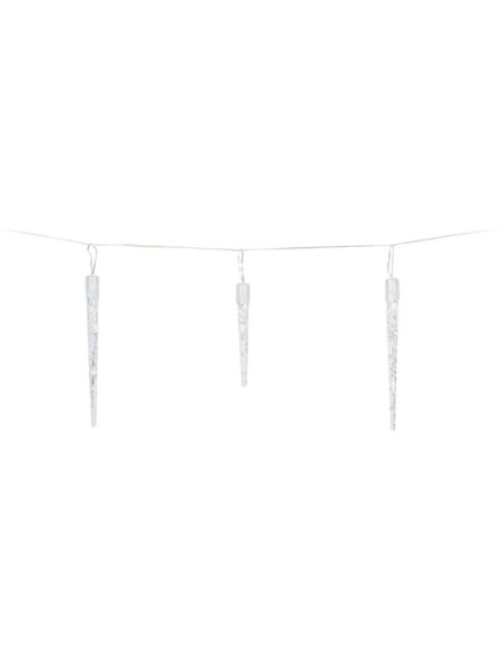 Lampki kurtyna świetlna sople zew 72 led ciepły biały timer