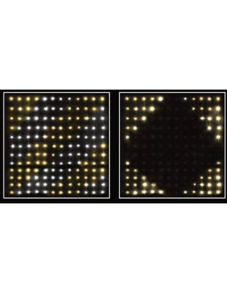 Lampki choinkowe kurtyna świetlna zew/wew 144 led 120x120cm z pilotem ciepły biały