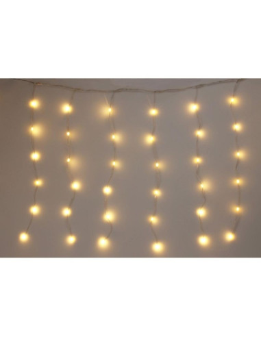 Lampki choinkowe kurtyna świetlna zew/wew 144 led 120x120cm z pilotem ciepły biały