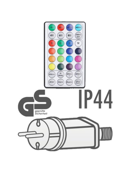 Lampki choinkowe kurtyna świetlna zew/wew 144 led 120x120cm z pilotem ciepły biały