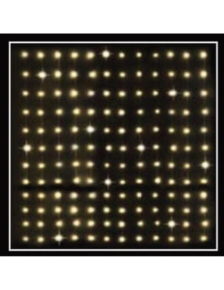 Lampki choinkowe kurtyna świetlna zew/wew 144 led 120x120cm z pilotem ciepły biały