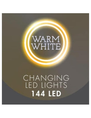 Lampki choinkowe kurtyna świetlna zew/wew 144 led 120x120cm z pilotem ciepły biały