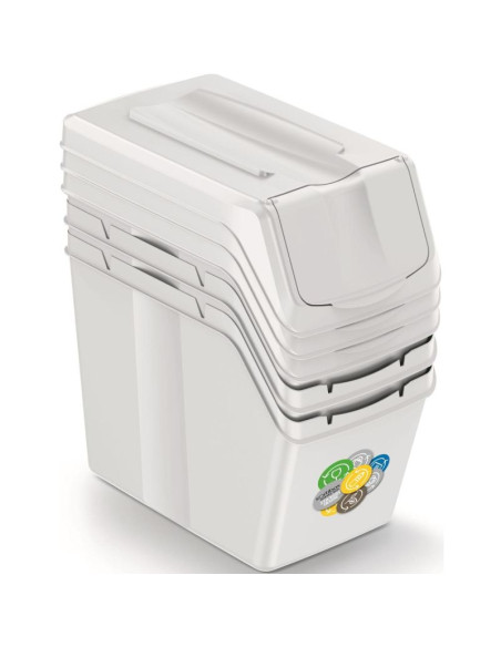 Śmietnik kosze na śmieci 20 l sortibox set3 szt. popielaty