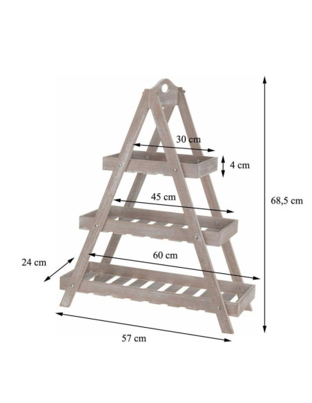 Kwietnik drewniany składany 3 półki