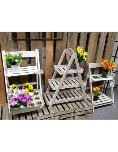 Kwietnik drewniany składany 3 półki