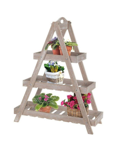 Kwietnik drewniany składany 3 półki