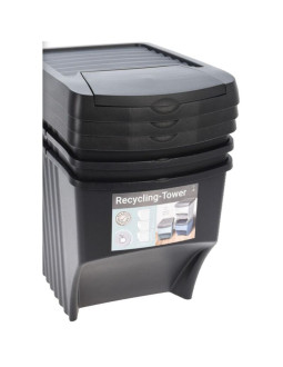 Śmietnik kosze na śmieci 22 l set 3 szt. antracyt 2