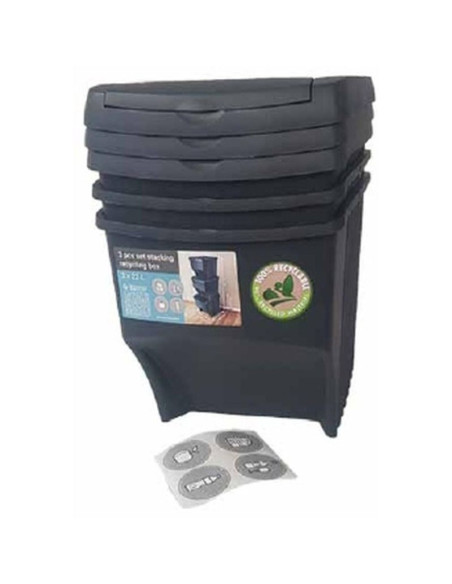 Śmietnik kosze na śmieci 22 l set 3 szt. antracyt