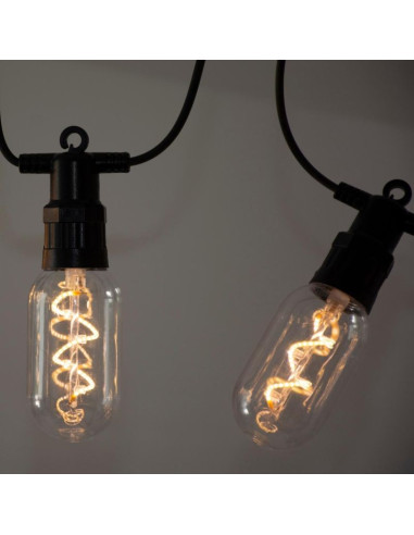 Party light girlanda zewnętrzna 12 żarówek 12led spiralnych 6,3m 230v