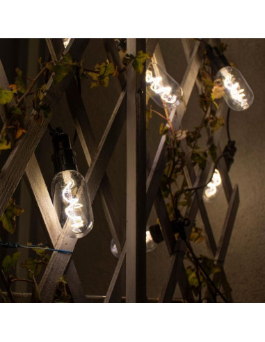 Party light girlanda zewnętrzna 12 żarówek 12led spiralnych 6,3m 230v