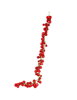 Gałązka girlanda 180cm z bombkami 80 szt.mica czerwona 2