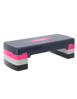 Step do aerobiku hms model as002 w kolorze różowym/szarym