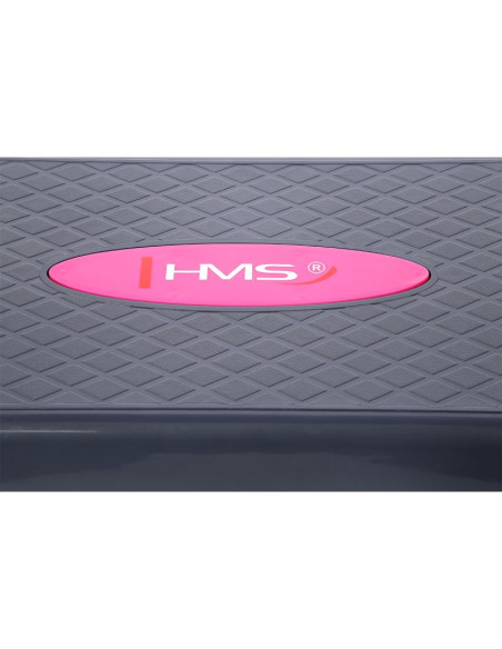 Step do aerobiku hms model as002 w kolorze różowym/szarym