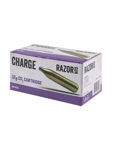 Kapsuły co2 razorgun 12g - 50 sztuk w pudełku