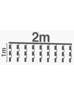 Lampki choinkowe kurtyna świetlna waterfall zew 220 led zimny biały 5 prędkości 2