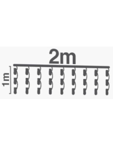 Lampki choinkowe kurtyna świetlna waterfall zew 220 led zimny biały 5 prędkości