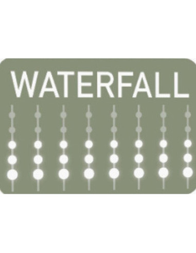 Lampki choinkowe kurtyna świetlna waterfall zew 220 led zimny biały 5 prędkości